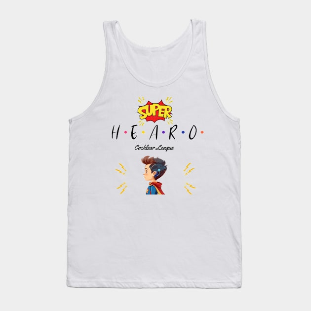 Super Hearo | Cochlear Implant | Hearing | Deaf Tank Top by RusticWildflowers